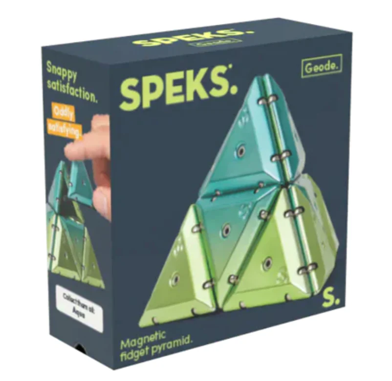 Speks - Pyramid Chrome Rare Earth Magnet Toy – Gamma Green - Image 2