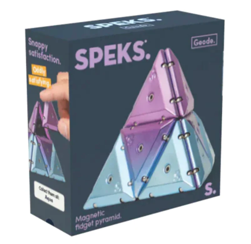 Speks - Pyramid Chrome Rare Earth Magnet Toy – Nova Purple - Image 2