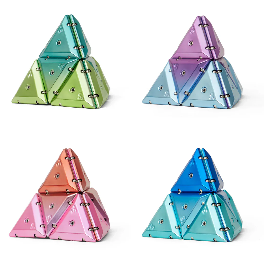 Speks - Pyramid Chrome Rare Earth Magnet Toy – Nova Purple - Image 3