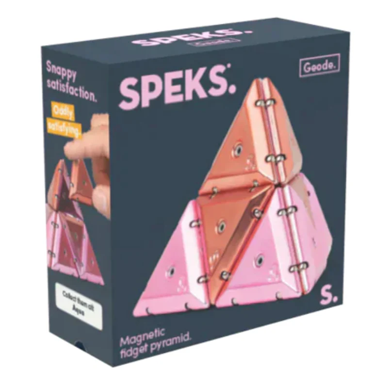 Speks - Pyramid Chrome Rare Earth Magnet Toy – Stellar Pink - Image 2
