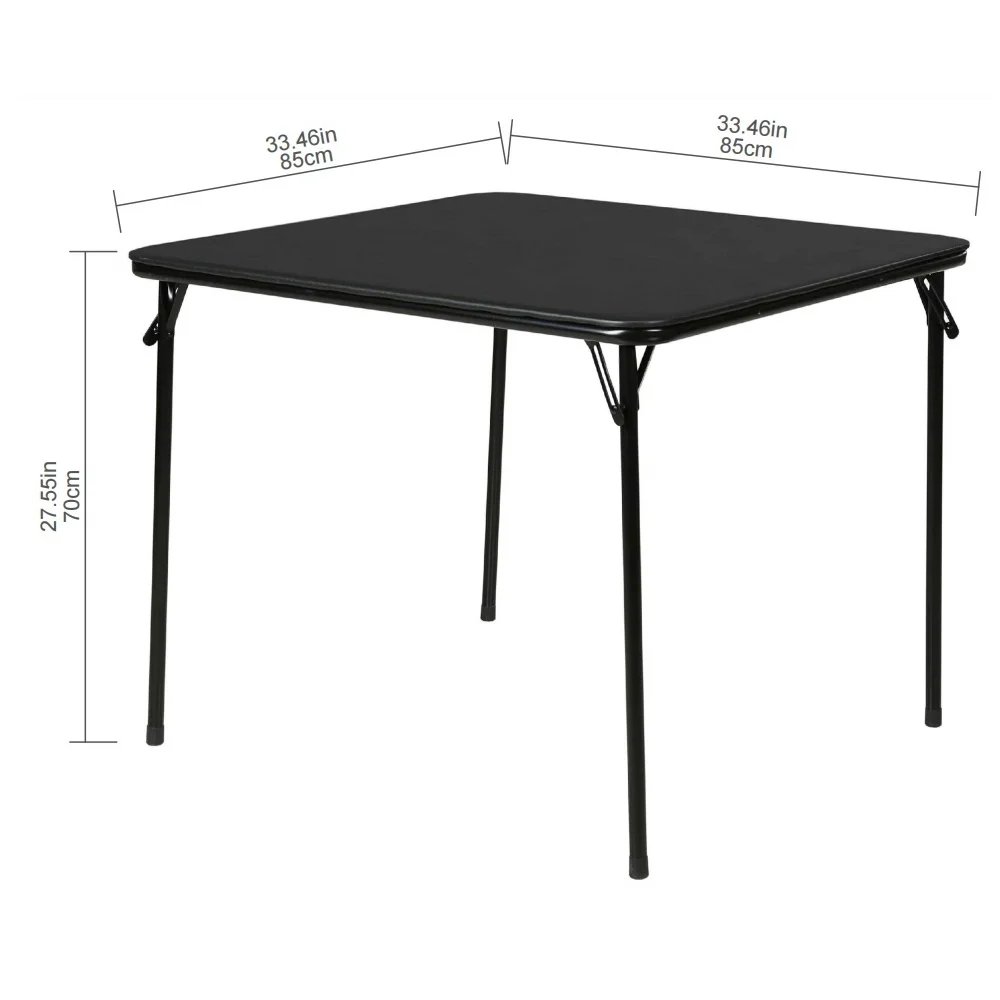 Square Folding Cushion Table – Black – 34 x 28" – Upper East Side Delivery Only - Image 2