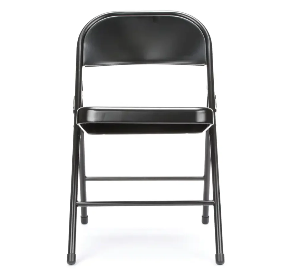 Steel Folding Chair – Black | Upper East Side Delivery Only - Image 2