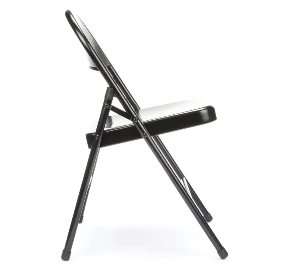 Steel Folding Chair – Black | Upper East Side Delivery Only - Image 3