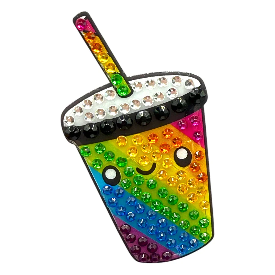 StickerBeans "Rainbow Drink" Sparkle Sticker – 2"