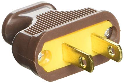 Straight Blade Flat Plug – Brown