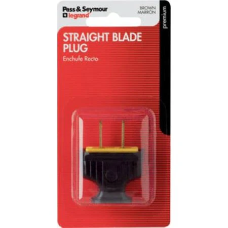 Straight Blade Flat Plug – Brown - Image 2