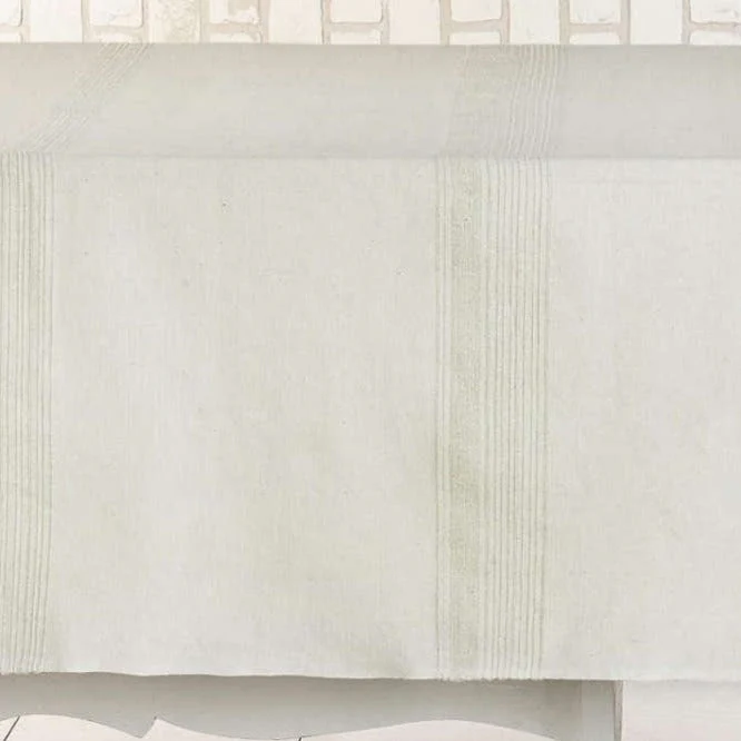Sustainable Threads 100% Cotton Tablecloth – Cream – 90" x 60" - Image 3