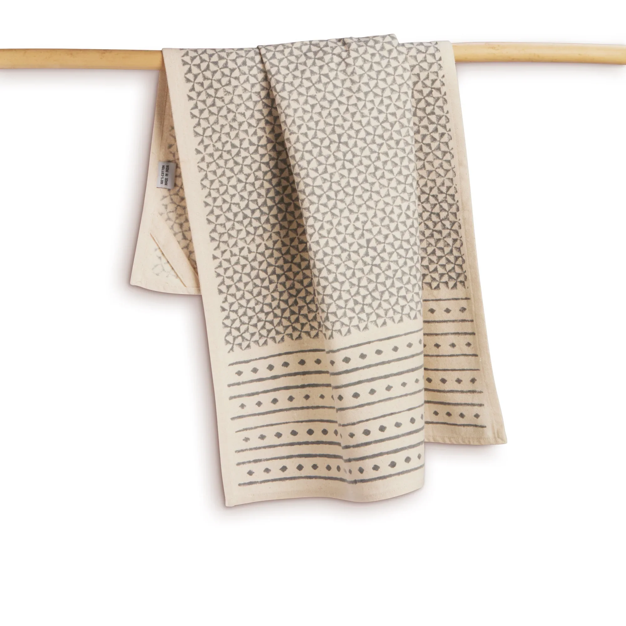 Sustainable Threads Cotton Handwoven Feast Kitchen Towel β Slate β 27" x 19"