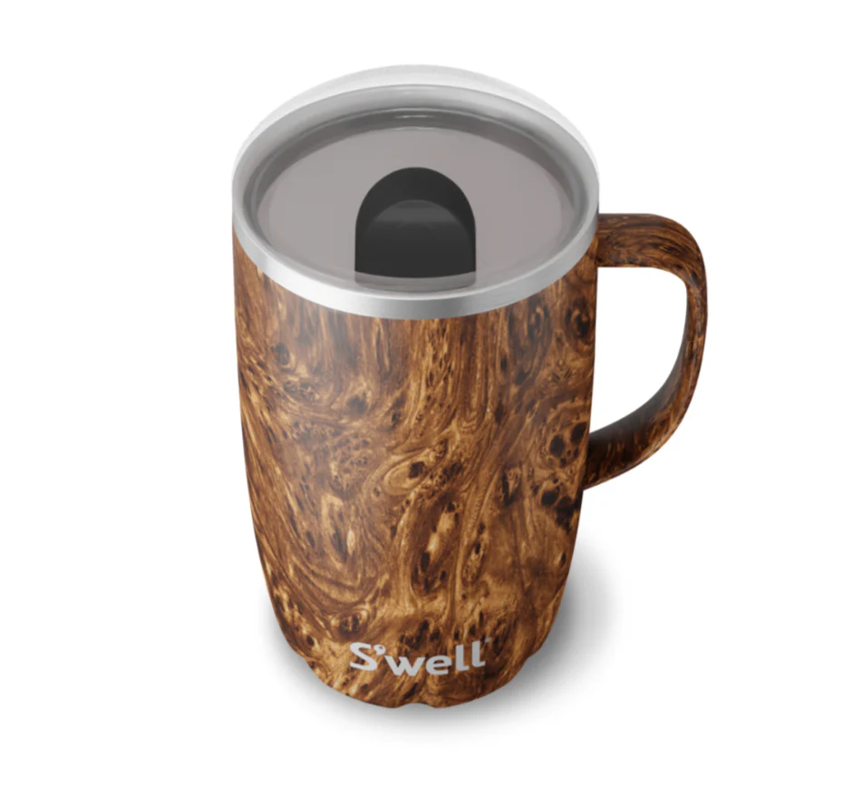 S'well 16oz Mug with Slide Open Lid – Teakwood - Image 2