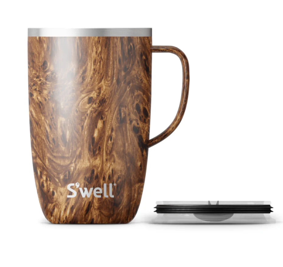 S'well 16oz Mug with Slide Open Lid – Teakwood - Image 3