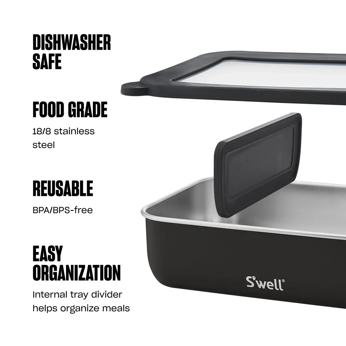 S'well Meal Prep Bento Box – Onyx - Image 4