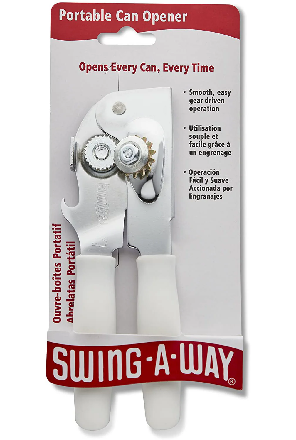 Swing-A-Way Can Opener β Chrome/White