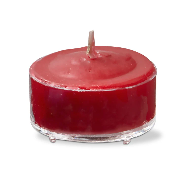 Tag Tea Light Wax Candles – Red – 8-Pk. - Image 2