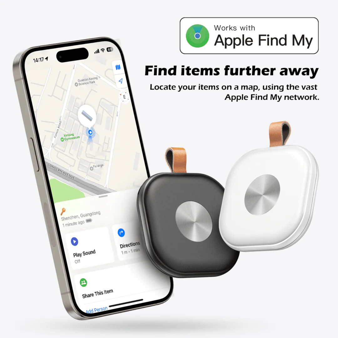 Tag Tracker Locates Your Belongings Over Apple Find My Network – Pack of 2 - Image 2