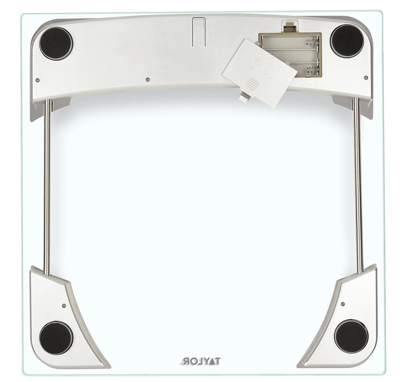 Taylor Digital Glass Bathroom Scale Stainless Steel Accents - Image 2