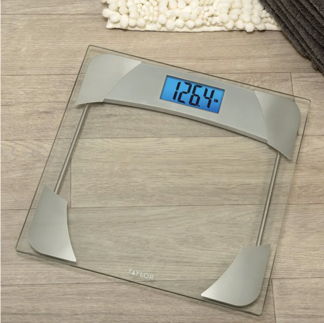 Taylor Digital Glass Bathroom Scale Stainless Steel Accents - Image 4