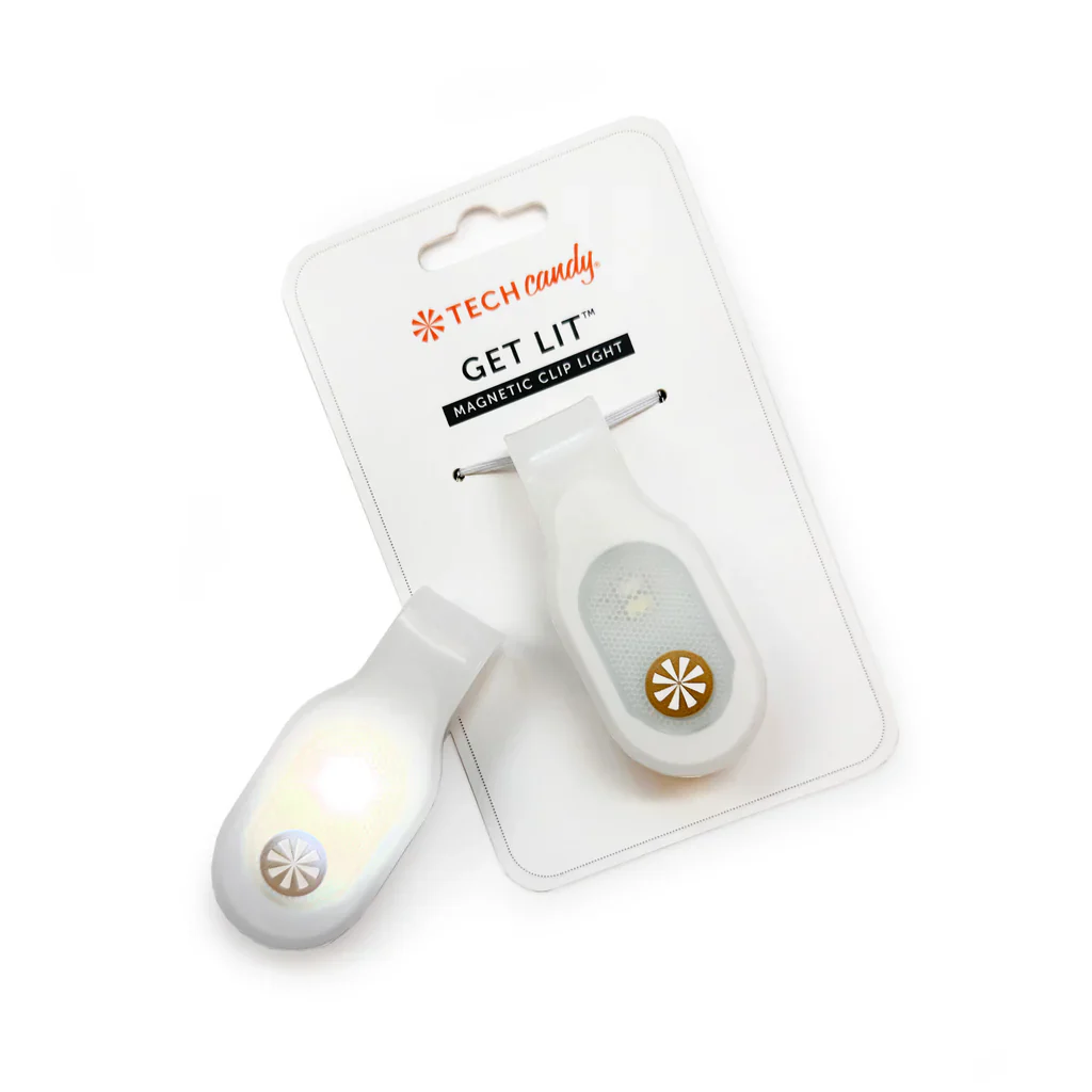 Tech Candy Get Lit – Magnetic Clip Light – White