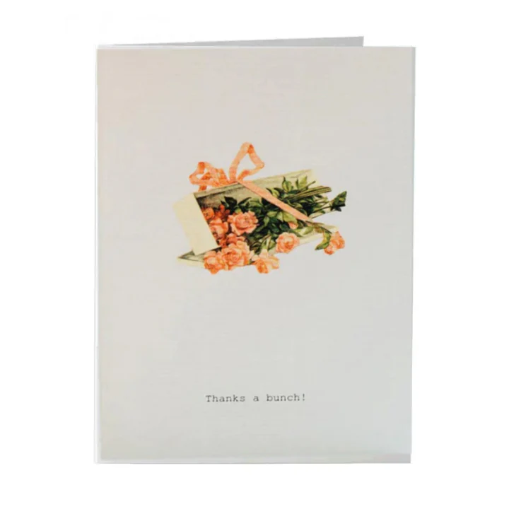 Thanks A Bunch Glitter Greeting Card – 3.5" x 5"