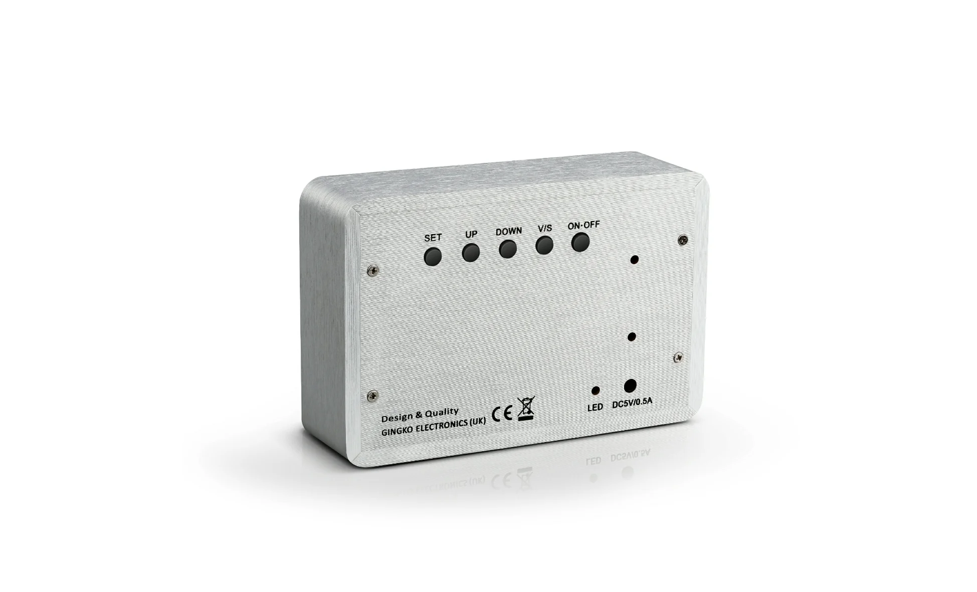 The Brick Click Clock Sound Activated Alarm Clock – Aluminium - Image 2