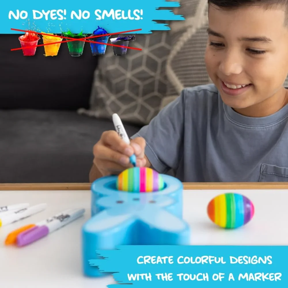 The Eggmazing Easter Peeps Bunny Egg Decorating Kit - Blue - Image 3