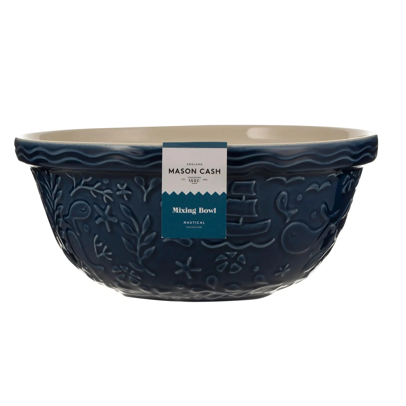 The Mason Cash Ceramic Mixing Bowl – Nautical – Blue – 11.4" x 5.5" - Image 2
