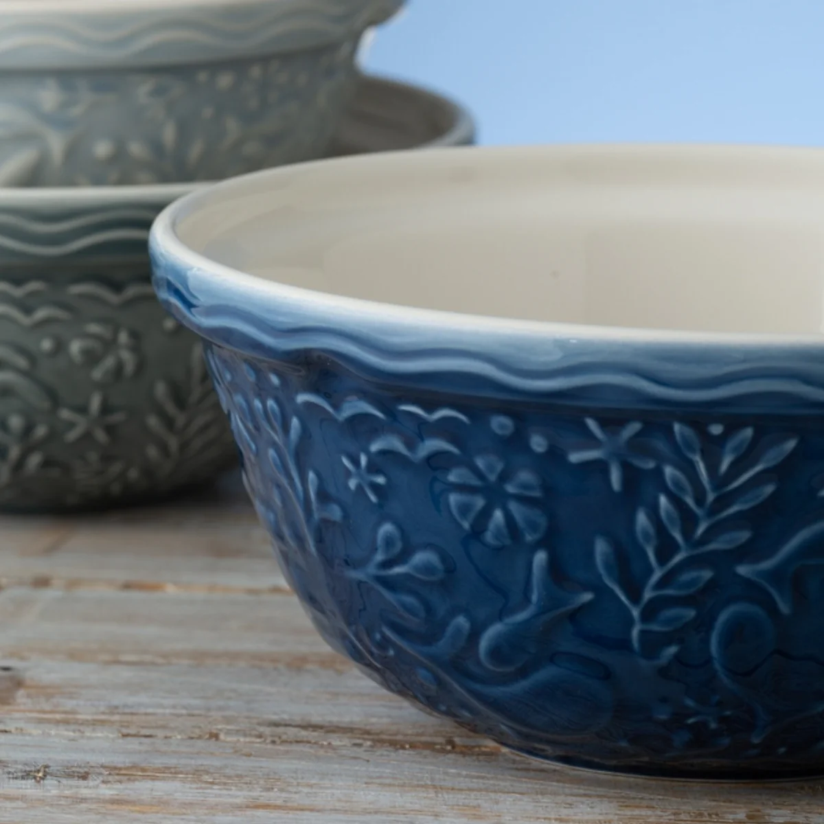 The Mason Cash Ceramic Mixing Bowl – Nautical – Blue – 11.4" x 5.5" - Image 3