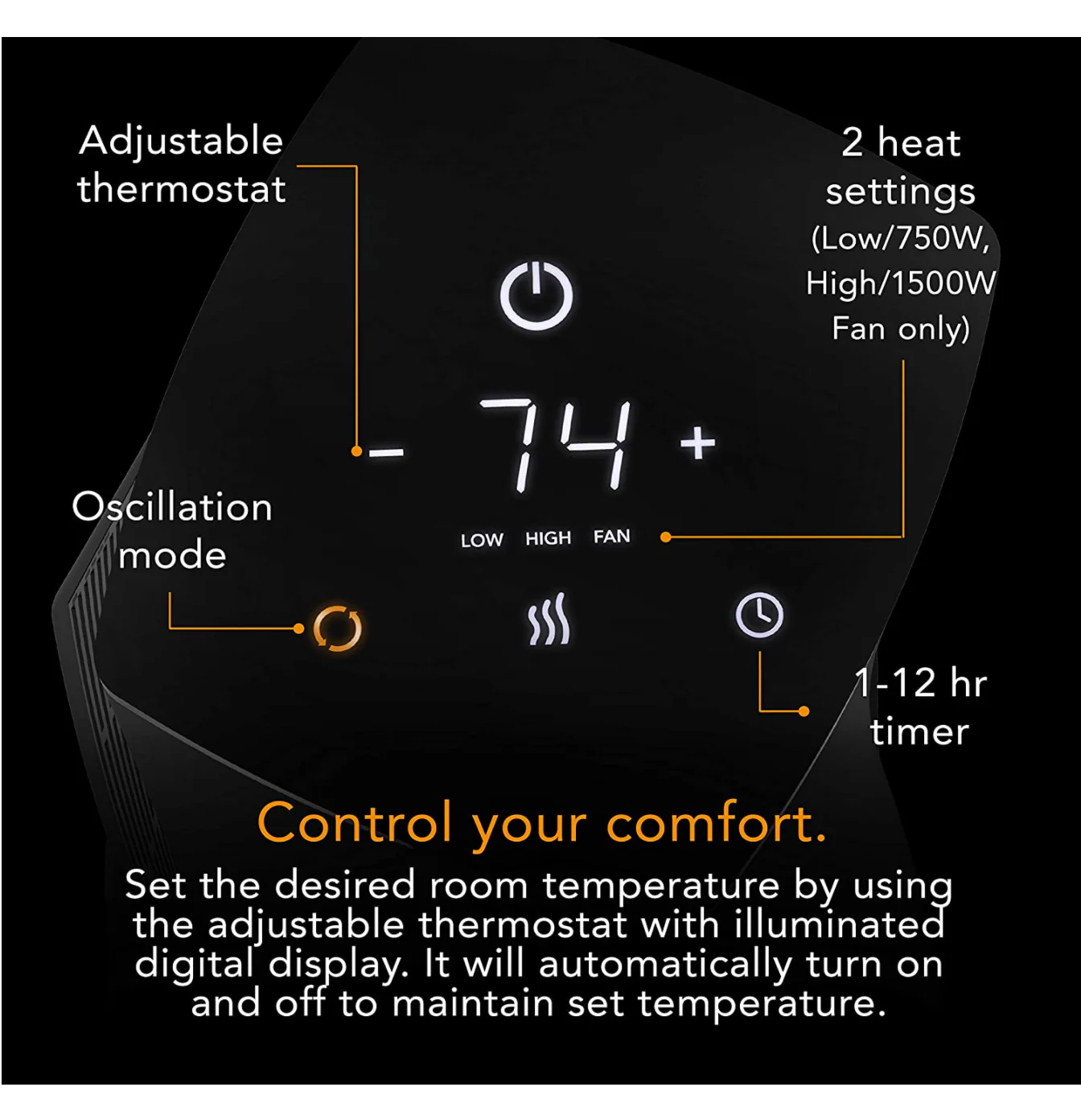 Vornado Oscillating Tower Heater - Image 5