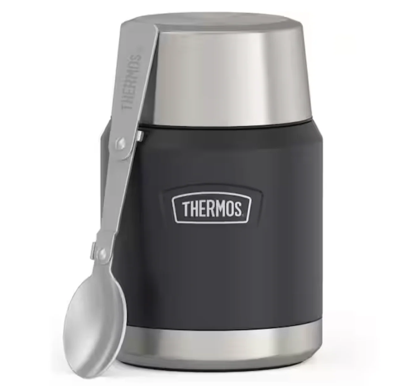 Thermos Insulated Stainless Steel Food Jar & Spoon – Granite – 16 oz. - Image 3