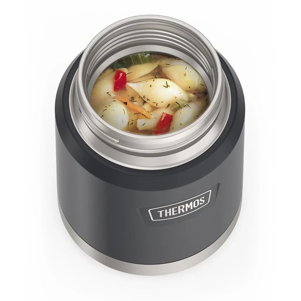 Thermos Insulated Stainless Steel Food Jar & Spoon – Granite – 16 oz. - Image 5