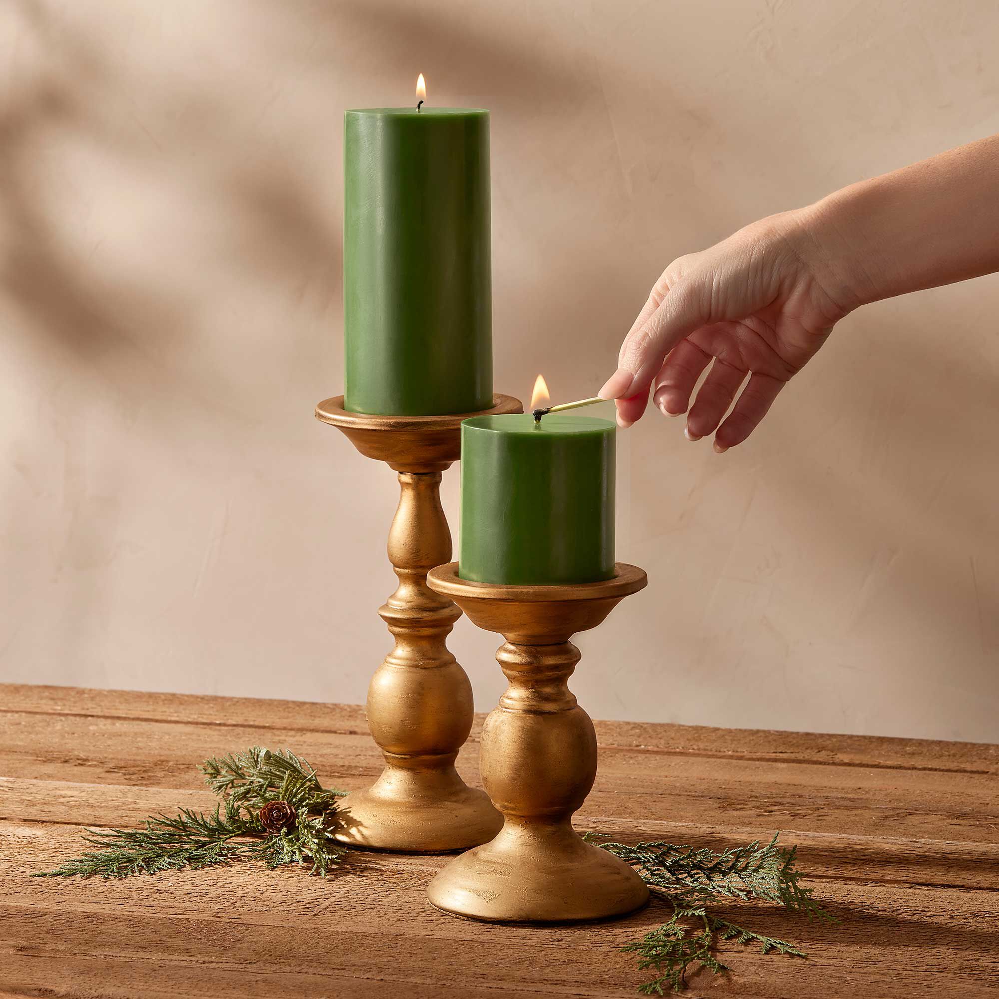 Thymes Frasier Fir Pillar Candle – 3" x 6" - Image 4