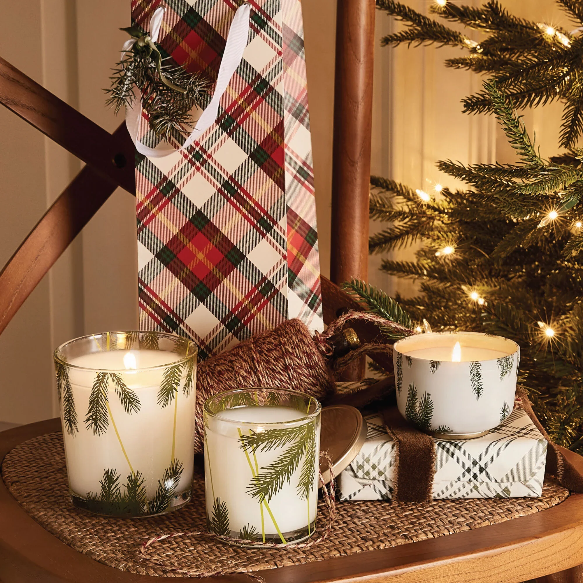 Thymes Frasier Fir Poured Candle with Needle Deco – 13oz - Image 2