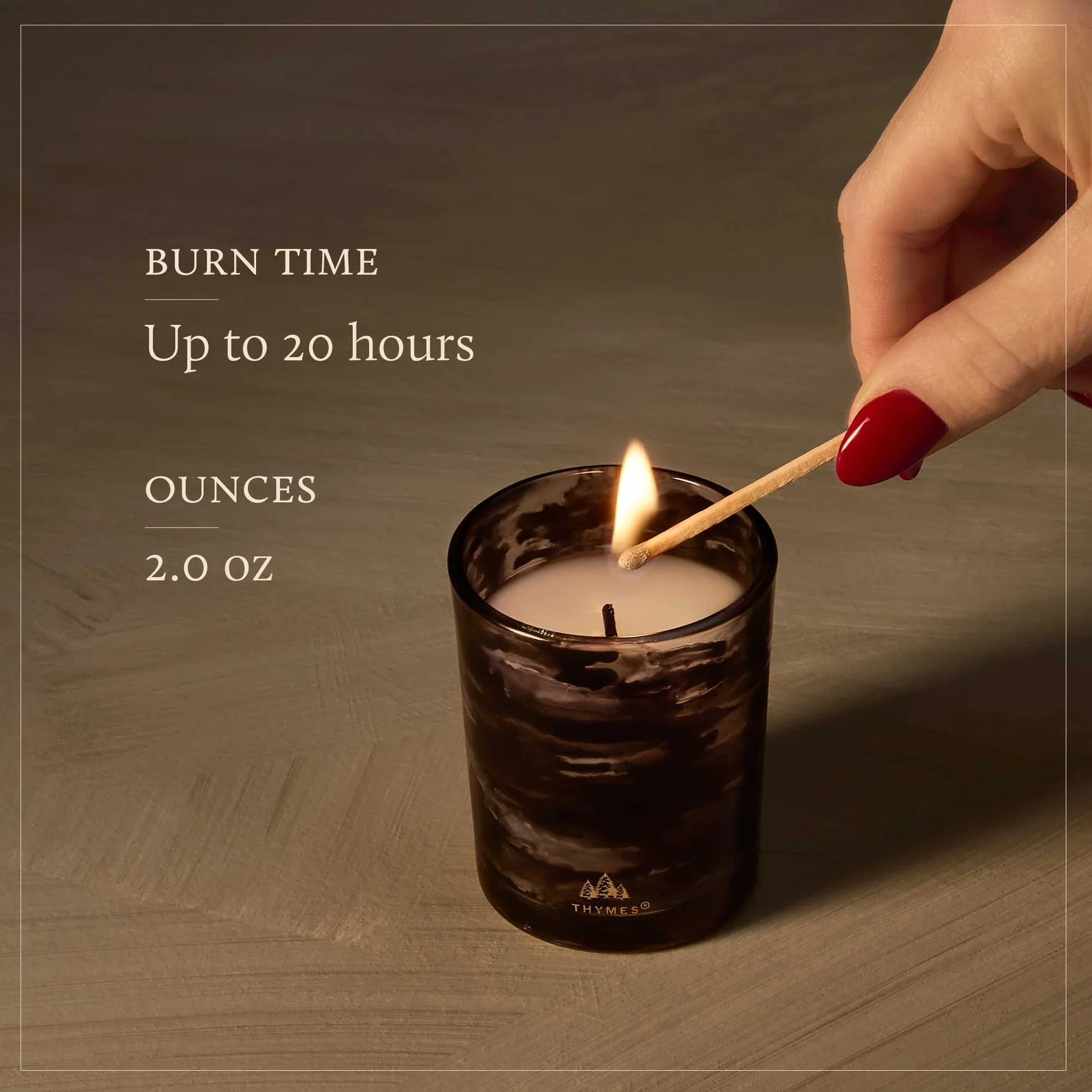 Thymes Noir Woods Votive Candle – 2oz - Image 2