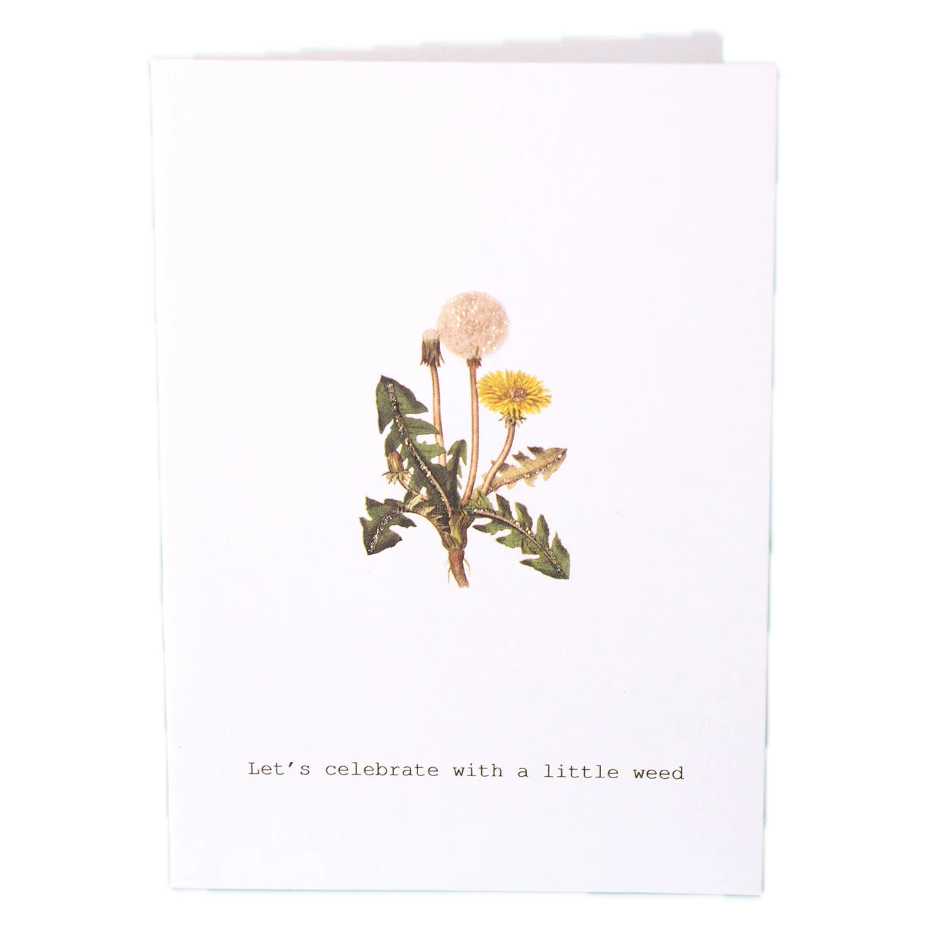 Tokyo Milk "Let's Celebrate With A Little Weed" Glitter Greeting Card – 3.5" x 5"