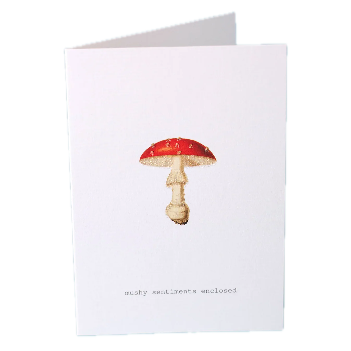 Tokyo Milk "Mushy Sentiments" Glitter Greeting Card – 3.5" x 5"