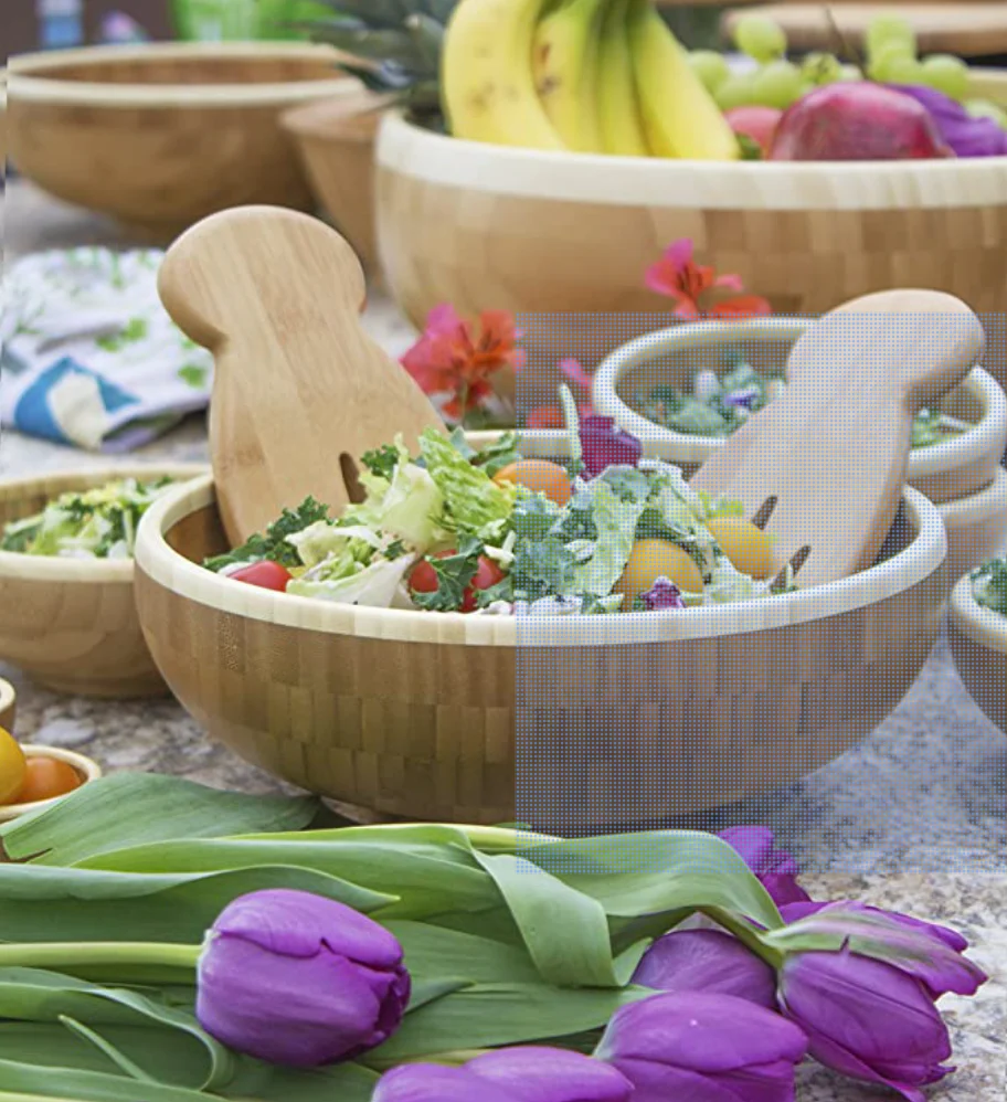 Totally Bamboo Classic Large Bamboo Serving Bowl – 12"Dia. x 4-1/2" - Image 5