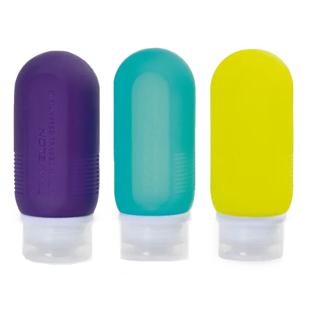 Travelon World Travel Essentials 3-1-1 Compliant Leakproof 3 oz. Travel Tubes  – Set of 3
