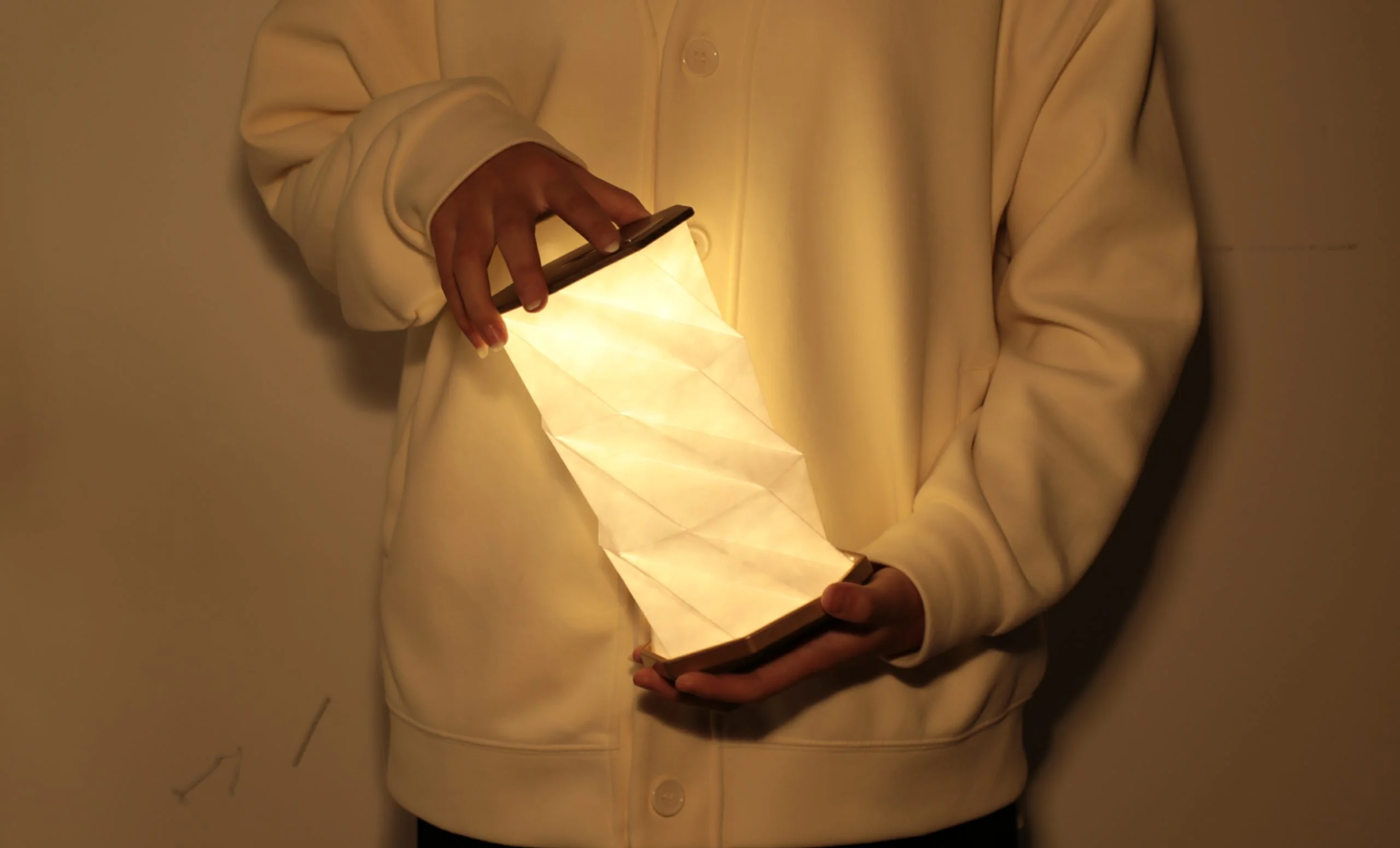 Twist Hexagon Lamp – Walnut – 5" x 7" - Image 5