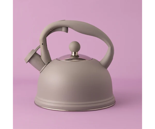 Typhoon Otto Stovetop Whistling Kettle β 1Qt. - Pastel Grey / Silver Lid - Image 3
