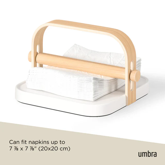 Umbra Bellwood Napkin Holder White/Natural - Image 3