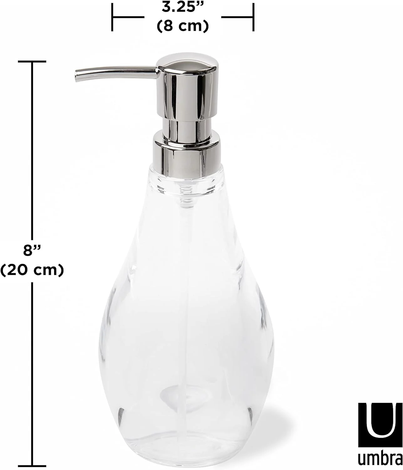 Umbra Droplet Soap Pump – Clear - Image 2