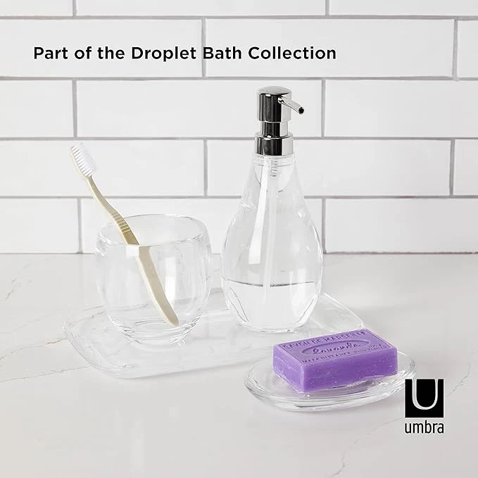 Umbra Droplet Soap Pump – Clear - Image 4