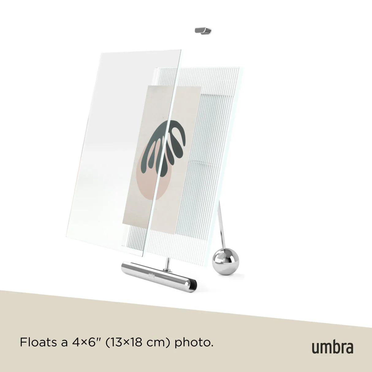 Umbra Flute Picture Frame - Chrome – 4" x 6" - Image 2