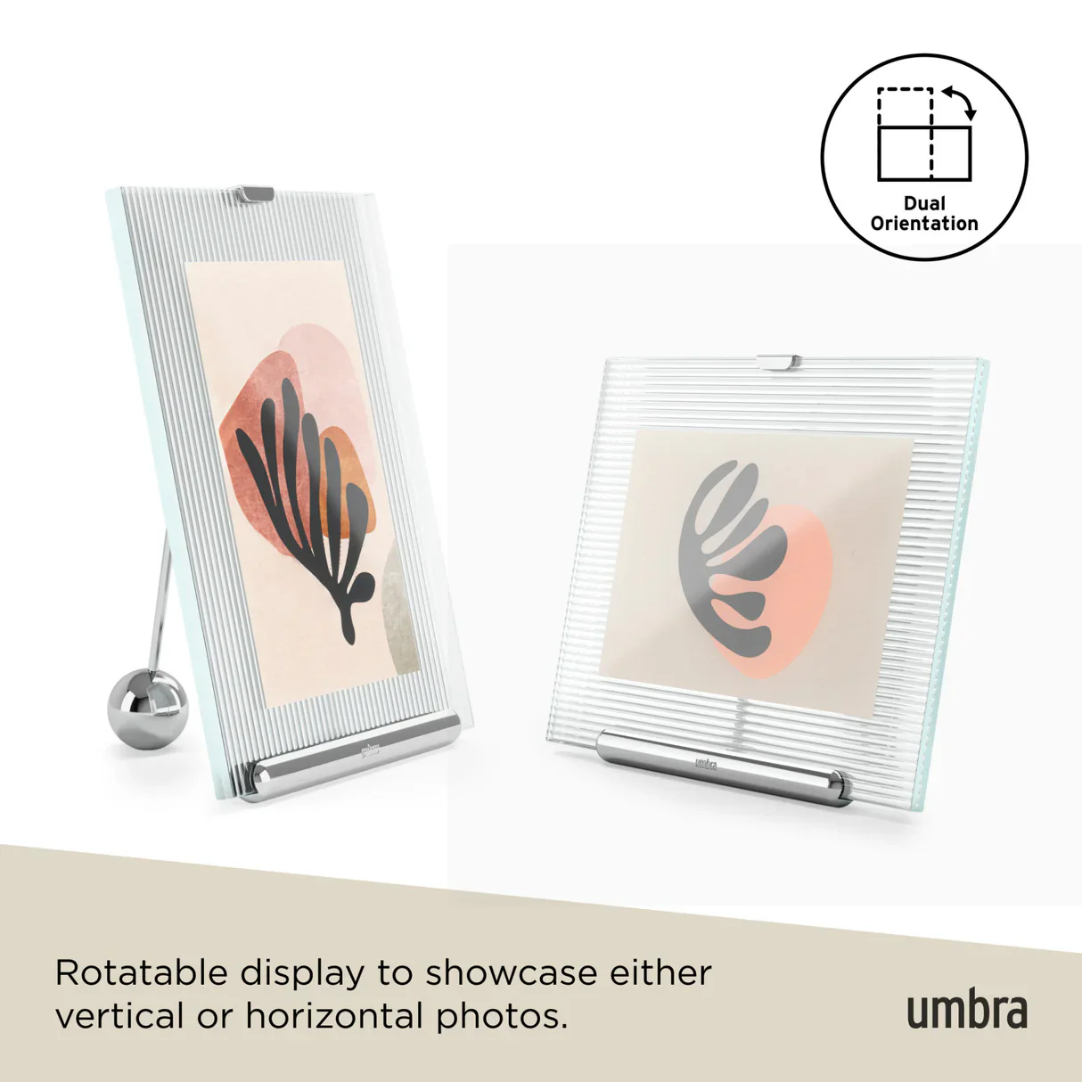 Umbra Flute Picture Frame - Chrome – 4" x 6" - Image 6
