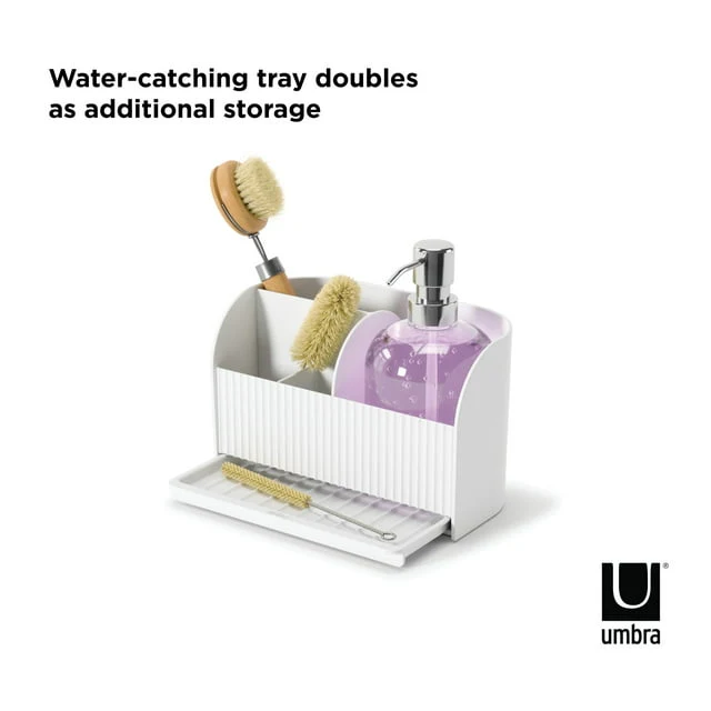 Umbra Sling Sink Caddy and Soap Pump – White - Image 2