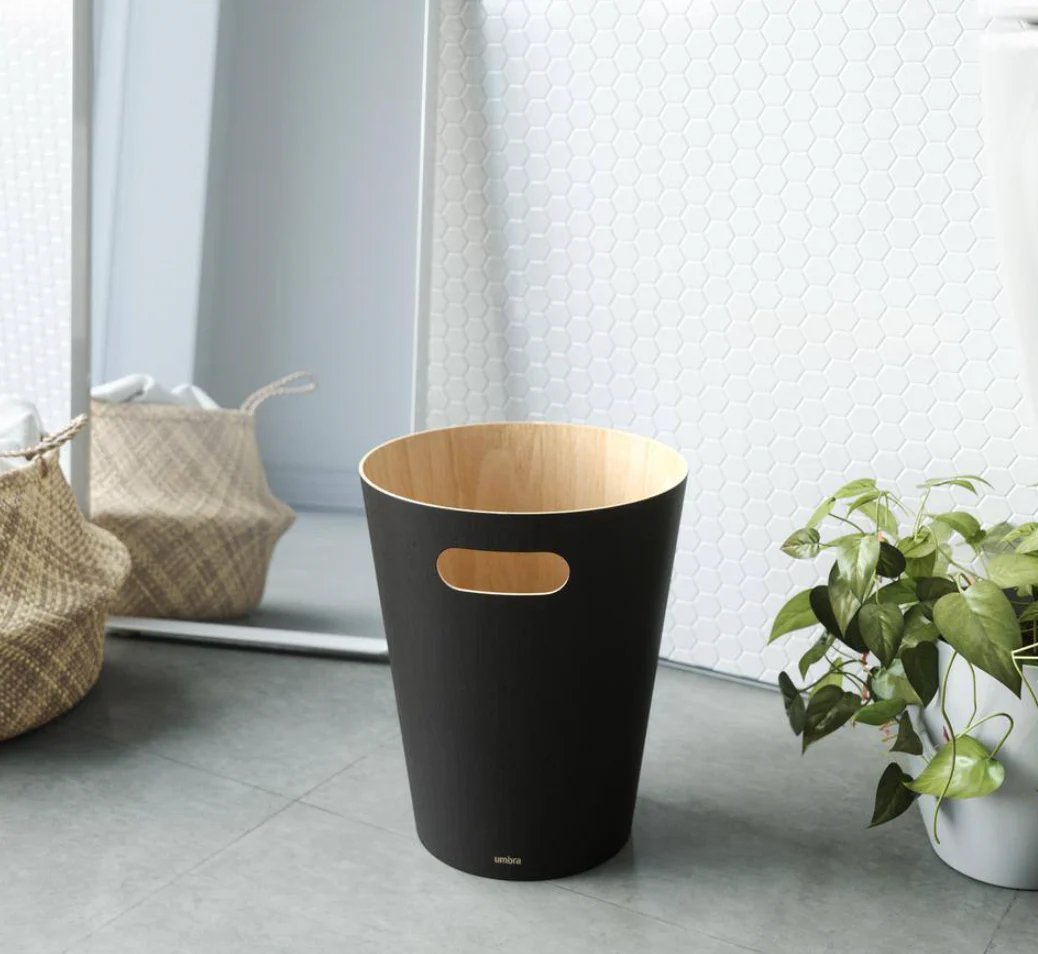 Umbra Woodrow Waste Can – Black - Image 6