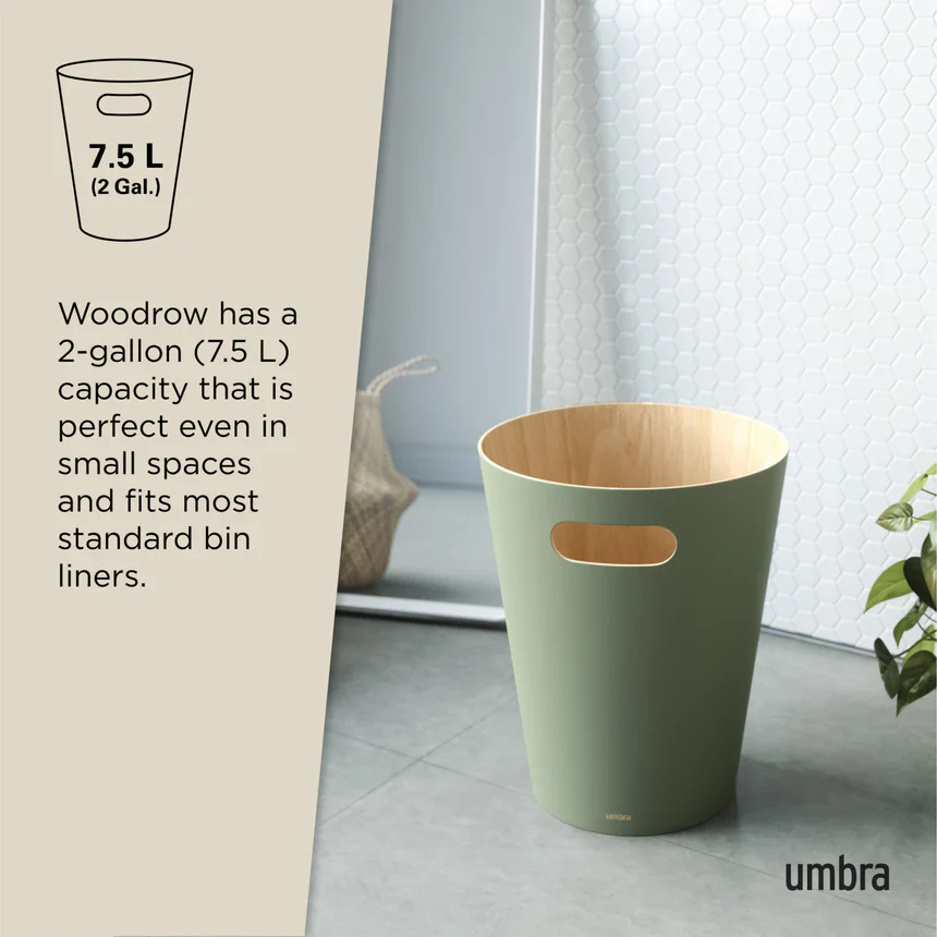 Umbra Woodrow Waste Can – Spruce - Image 4