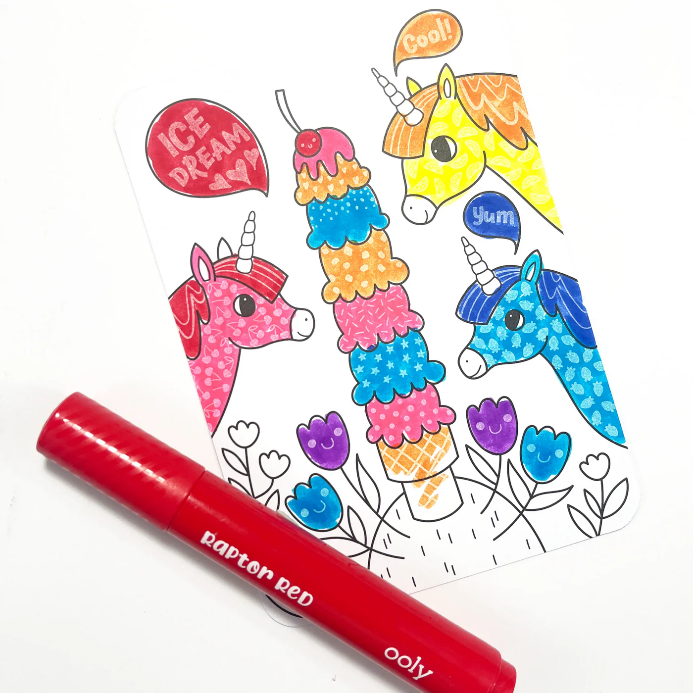 Undercover Art Hidden Pattern Coloring Activity Art Cards - Unicorn Friends - Image 2