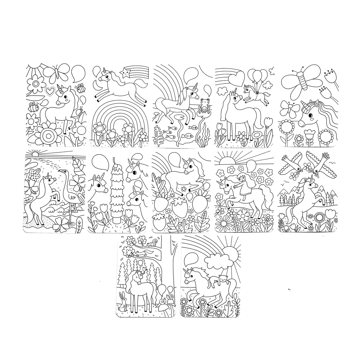 Undercover Art Hidden Pattern Coloring Activity Art Cards - Unicorn Friends - Image 3