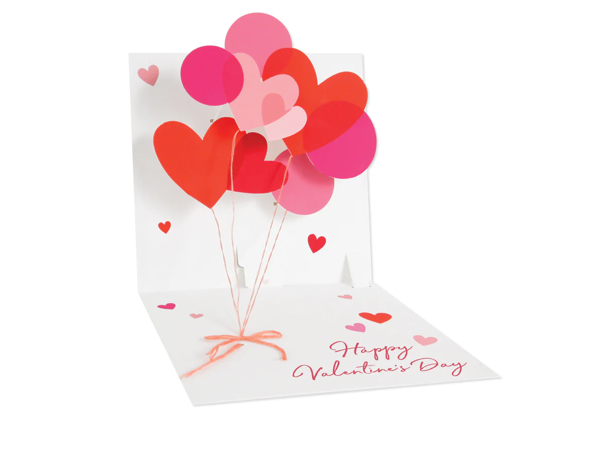 Up With Paper 3D Pop-Up Greeting Card – Valentine Balloons