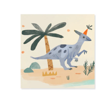 Up With Paper 3D Pop-Up Trinket Birthday Greeting Card – 3"x 3" – Dinosaurs - Image 2